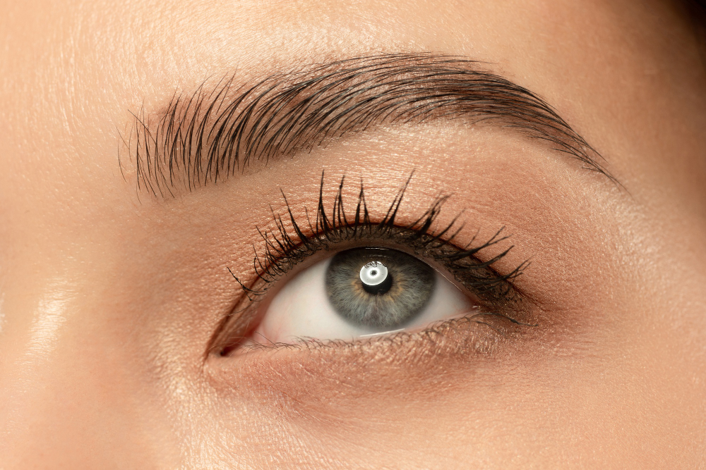 Close-up of patient's eyes